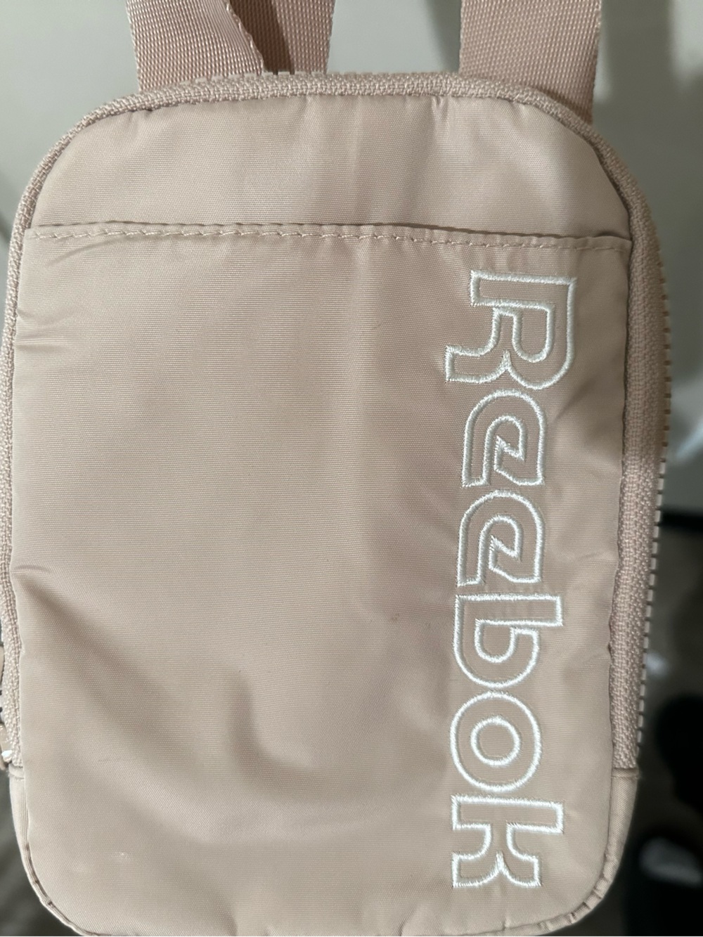 Reebok Blush Pink Crossbody Bag with White Logo